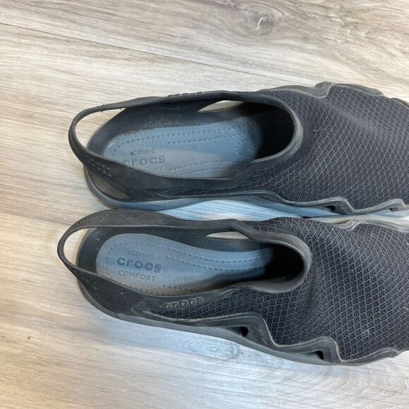 CROCS Swiftwater Mesh Wave Sandals Mens Size 8 Black Water Shoes Iconic Comfort main image 8